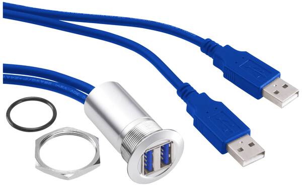 TRU COMPONENTS USB-13 USB-Einbaubuchse 3.0 Buchse, Einbau Inhalt: 1 St.