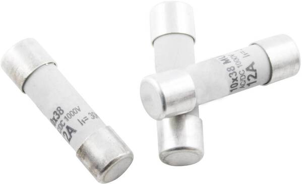 TRU COMPONENTS 1576910 TC-1038327 Feinsicherung (Ø x L) 10.3 mm x 38 mm 10 A 500 V Träge -T- Inhalt 1 St.
