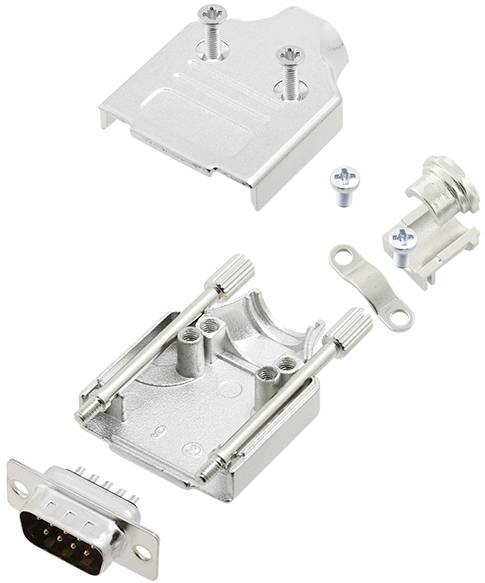 TRU COMPONENTS TCMHDM09DMPK 7708536 D-SUB Stiftleisten-Set 180 ° Polzahl: 9 Lötkelch 1 St.