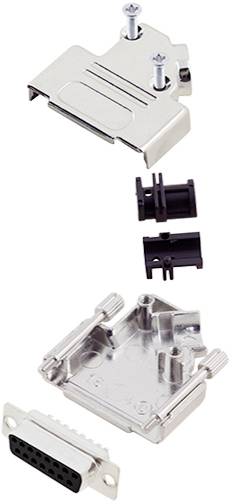 TRU COMPONENTS TCD45ZK15DMSK 7708688 D-SUB Buchsenleisten-Set 45 ° Polzahl: 15 Lötkelch 1 St.