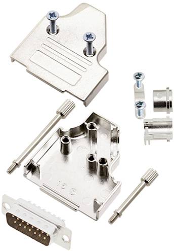 TRU COMPONENTS TCMHDM3515DMPK 7708804 D-SUB Stiftleisten-Set 35 ° Polzahl: 15 Lötkelch 1 St.