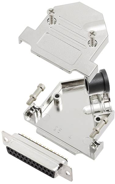 TRU COMPONENTS TCD45NT25MDBSK 7708808 D-SUB Buchsenleisten-Set 45 ° Polzahl: 25 Lötkelch 1 St.