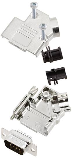 TRU COMPONENTS TCD45PKM09DBPK 7708904 D-SUB Stiftleisten-Set 45 ° Polzahl: 9 Lötkelch 1 St.
