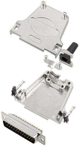 TRU COMPONENTS TCDTZF25DMPK 7708992 D-SUB Stiftleisten-Set 180 ° Polzahl: 25 Lötkelch 1 St.