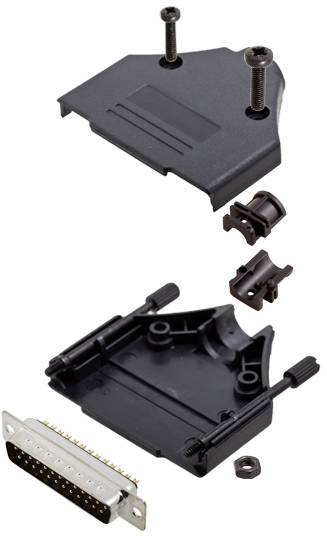 TRU COMPONENTS TCDTPKP25DBPK 7709132 D-SUB Stiftleisten-Set 180 ° Polzahl: 25 Lötkelch 1 St.