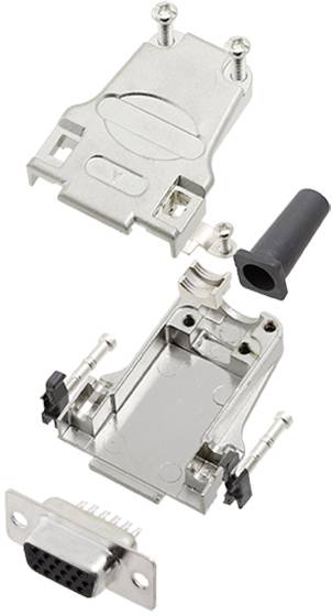 TRU COMPONENTS TCDTZF09HDS15K 7709344 D-SUB Buchsenleisten-Set 180 ° Polzahl: 15 Lötkelch 1 St.