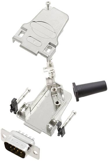 TRU COMPONENTS TCD45ZF09DMPK 7709404 D-SUB Stiftleisten-Set 45 ° Polzahl: 9 Lötkelch 1 St.