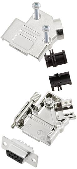 TRU COMPONENTS TCD45PKM09DBSK 7709468 D-SUB Buchsenleisten-Set 45 ° Polzahl: 9 Lötkelch 1 St.