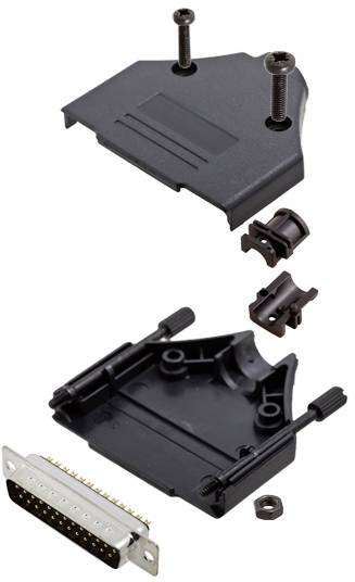 TRU COMPONENTS TCDTPKP25DMPK 7709576 D-SUB Stiftleisten-Set 180 ° Polzahl: 25 Lötkelch 1 St.