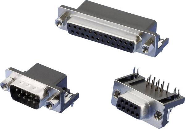W & P Products 107-15-1-1-20 D-SUB Stiftleiste 90 ° Polzahl: 15 Lötpins gewinkelt 1 St.