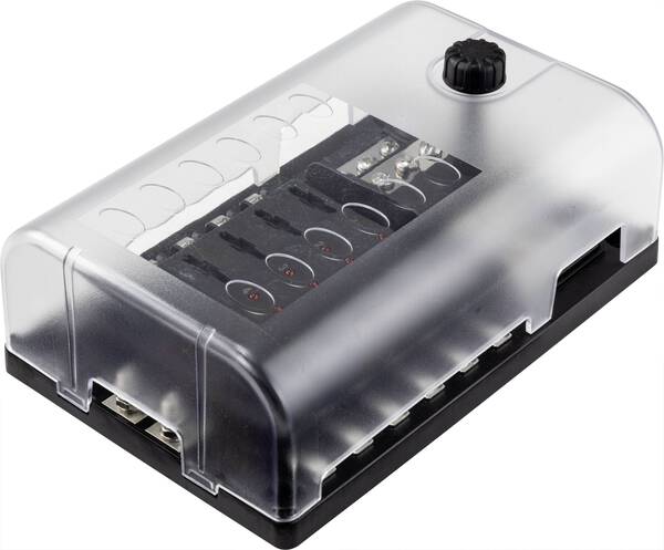TRU COMPONENTS TC-9067928 TC-9067928 KFZ-Sicherungshalter mit Statusanzeige Passend für (Sicherungen) Flachsicherung Sta