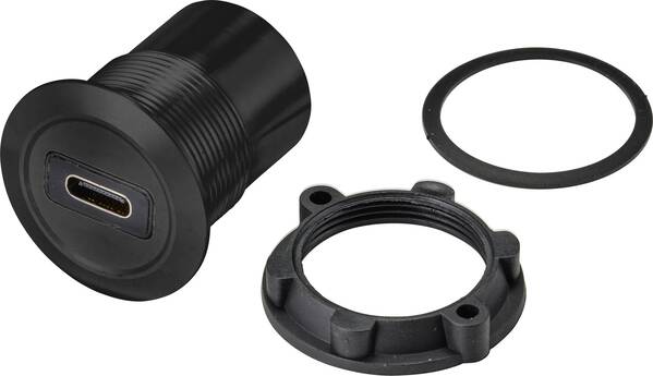 TRU COMPONENTS TC-9534340 USB-Einbaubuchse 3.1 Buchse, Einbau USB-C™ 3.1 Buchse auf USB-A 3.0 Buchse Paneldicke: 1-10 mm