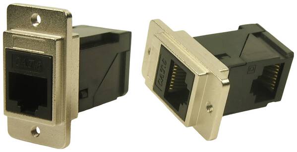 Cliff Metall Durchführungsstecker Rechtwinklig CP30752M3 Adapter, Einbau Nickel, Schwarz 1 St.