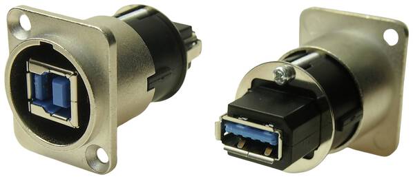 XLRFT USB 3.0 B-A Buchse Nickel Geerdet Adapter, Einbau CP30107 Cliff Inhalt: 1 St.