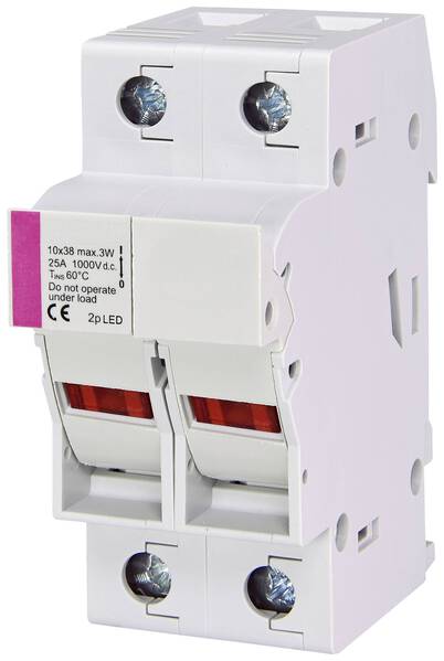 ETI 002540213 EFH 10 DC 2p LED Sicherungshalter Passend für (Sicherungen) Feinsicherung 10.3 x 38 mm 25 A 1000 V 1 St.