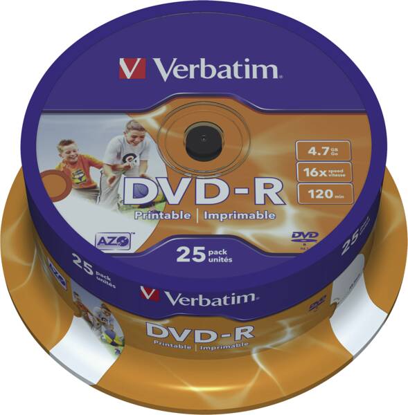 DVD-R 4,7GB 16X 25er SP Printable