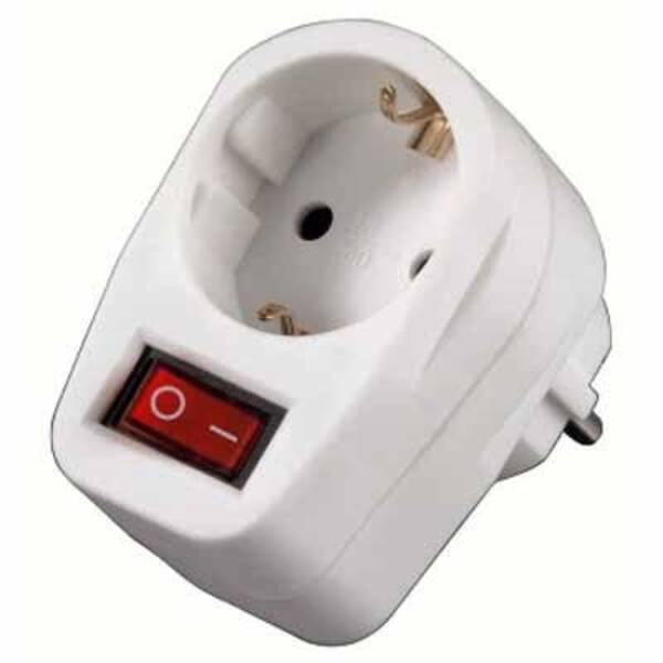 47640 STECKDOSENADAPTER SCHALTB - Weiss