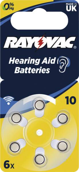 10 Hörgeräte Batterie 6er Blister / Rayovac