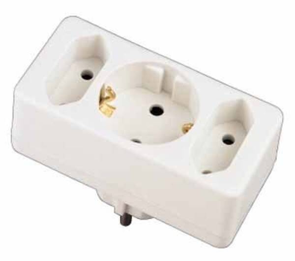 108844 Multistecker 3-fach - Weiss