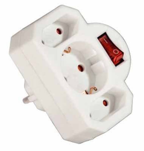108846 Steckdosenadapter 3-fach - Weiss