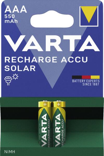 Recharge ACCU Solar AAA 550mAh 2-er