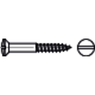 NOBRAND - Linsensenk-Holzschrauben mit Schlitz DIN 95 Messing brüniert ø4,5 x 45mm
