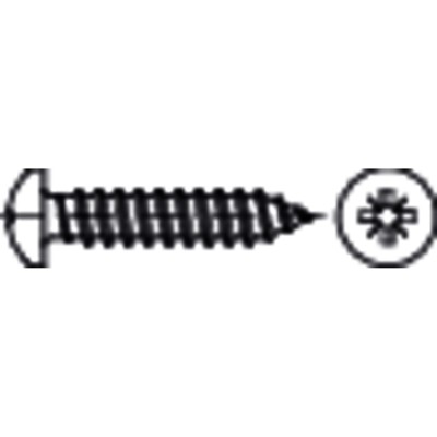 NOBRAND - Linsen-Blechschraube DIN 7981-C-Z Stahl galvanisch verzinkt ø2,9 x 25mm KP
