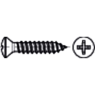 NOBRAND - Linsensenk-Blechschraube DIN 7983-C-H Edelstahl A2 3,5 x 9,5mm KP