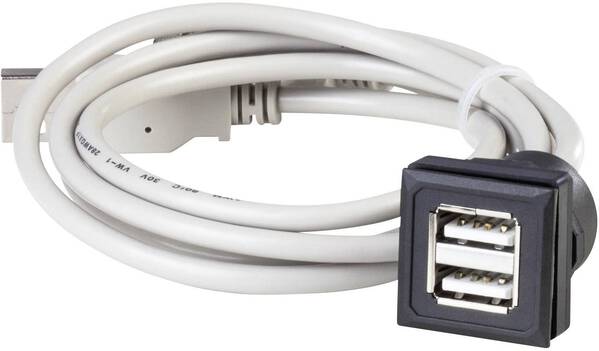 USB-Doppel-Einbaubuchse OKTRON-Juwel Buchse, Einbau vertikal OKJ_2USB OKJ_2USB Schlegel Inhalt: 1 St.