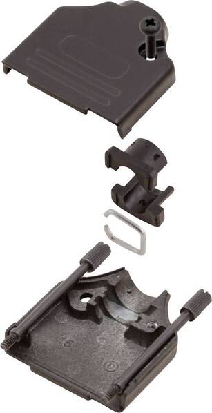 MH Connectors MHDTZK15-BK-K 6560-0815-02 D-SUB Gehäuse Polzahl: 15 Metall 180 ° Schwarz 1 St.