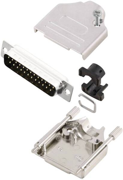 MH Connectors MHDTZK25-DM25P-K D-SUB Stiftleisten-Set 180 ° Polzahl: 25 Lötkelch 1 St.