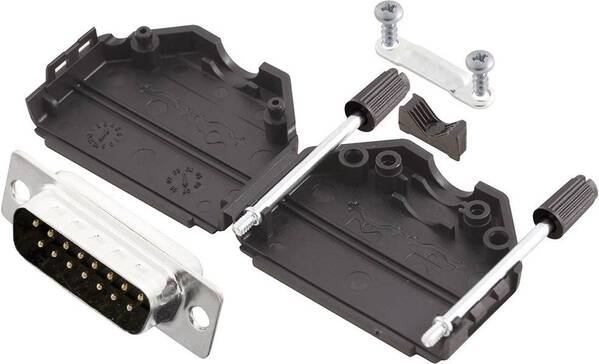 MH Connectors MHDPPK15-DB15P-K D-SUB Stiftleisten-Set 180 ° Polzahl: 15 Lötkelch 1 St.