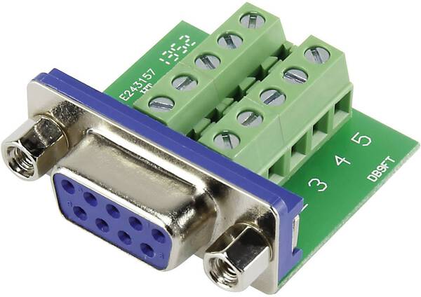TRU COMPONENTS DSUB09F-10TB-2 1229331 D-SUB Buchse 90 ° Polzahl: 9 Schrauben 1 St.
