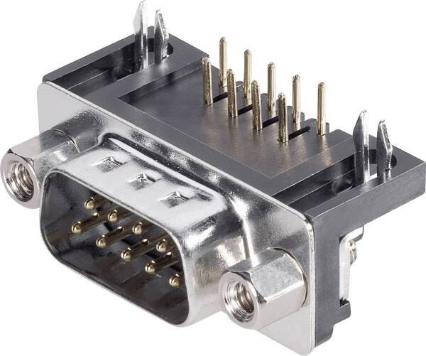 BKL Electronic 10121002 D-SUB Stiftleiste 90 ° Polzahl: 9 Print gewinkelt 1 St.