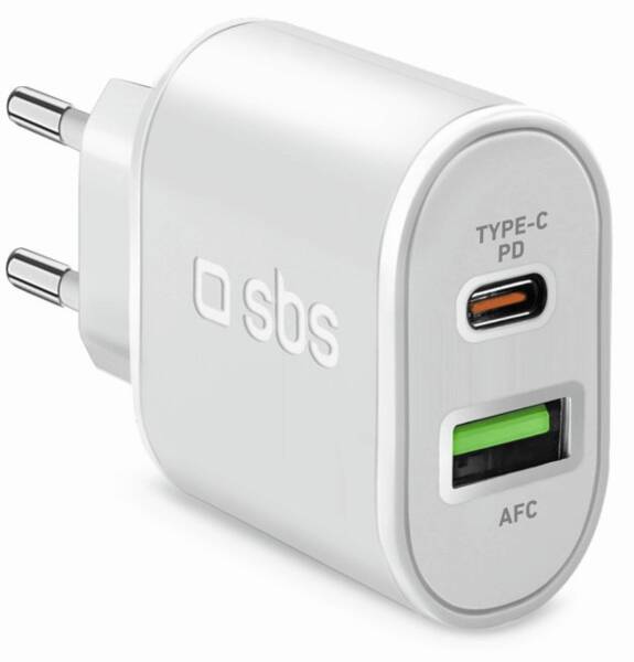 Travel charger type C output PD 20 W + 1 USB 2.1 A