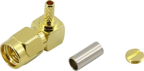TRU COMPONENTS 93038c8 1386751 SMA-Steckverbinder Stecker, gewinkelt 50 Ω 1 St.