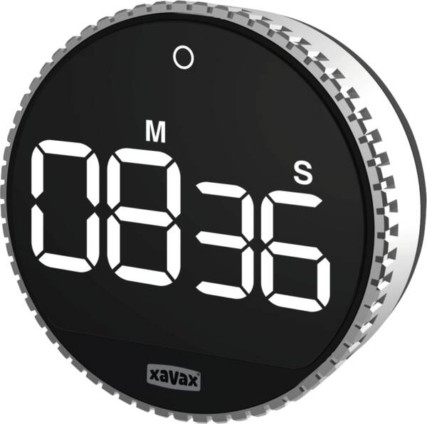185858 Timer, Rotation, digital - Silber-Schwarz