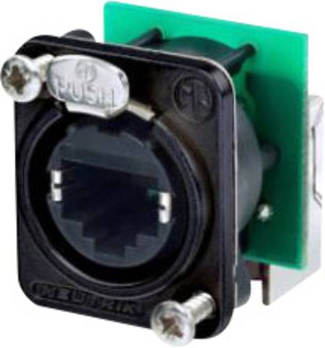 Neutrik NE8FDP-R-B RJ45 Datensteckverbinder etherCON D Serie NE8FDP-R-B Buchse, gewinkelt Pole: 8P8C Schwarz 1 St.