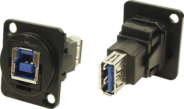 XLR Adapter USB B Buchse 3.0 auf USB B Buchse 3.0 Adapter, Einbau CP30206NMB CP30206NMB Cliff Inhalt: 1 St.