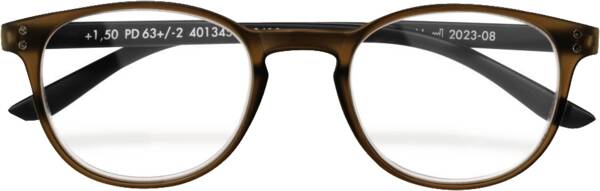96235 Lesehilfe, Rezyklat-Kunststoff, +2,5 dpt - Transparent Braun-Schwarz Matt