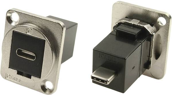XLR Adapter USB-C™ Buchse auf USB-C™ Stecker Adapter, Einbau CP30211M Cliff Inhalt: 1 St.