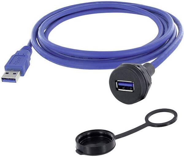USB 3.0 Typ A Chassisbuchse, Einbau 1310-1019-02 M22 1310-1019-02 encitech Inhalt: 1 St.