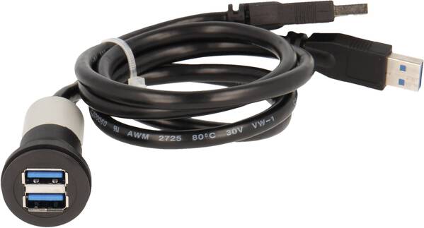 2 x USB 3.0 Buchse A - 2 x USB 3.0 Stecker A RRJ_2USB3_SW Schlegel Inhalt: 1 St.