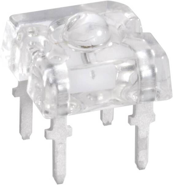 Vishay TLWR7600 LED bedrahtet Rot Rechteckig 7.6 x 7.6 mm 30 ° 70 mA 2.2 V