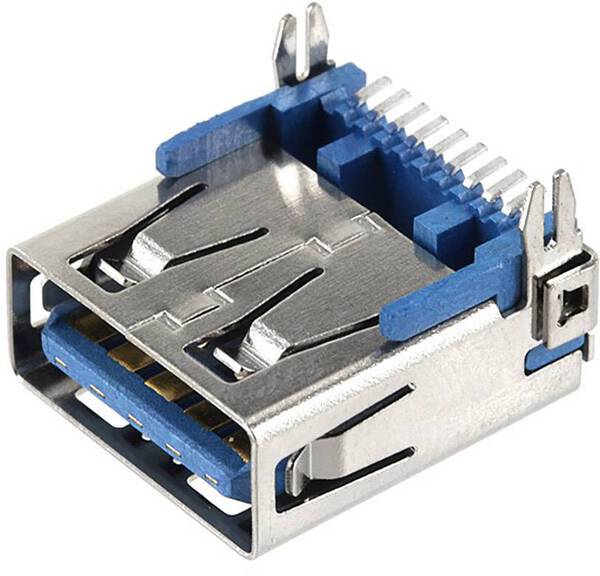 USB Steckverbinder Buchse, Einbau horizontal mit Halteklammern U3BU1ASMT1 econ connect Inhalt: 1 St.