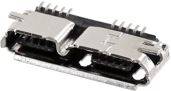 USB Steckverbinder Buchse, Einbau horizontal BB-Typ MICUBN10BBS econ connect Inhalt: 1 St.