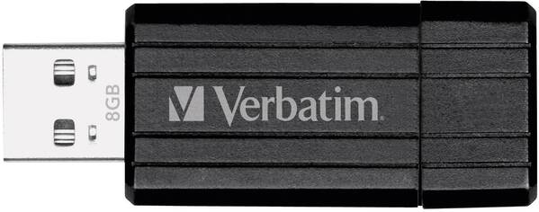 Verbatim Pin Stripe USB-Stick 8 GB Schwarz 49062 USB-A (USB 2.0)