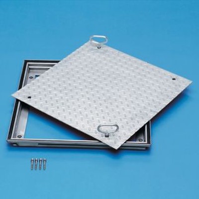 ZARGES - Schachtabdeckung Edelstahl V2A, B 1.000 x T 1.000mm, Bauhöhe 62,5mm