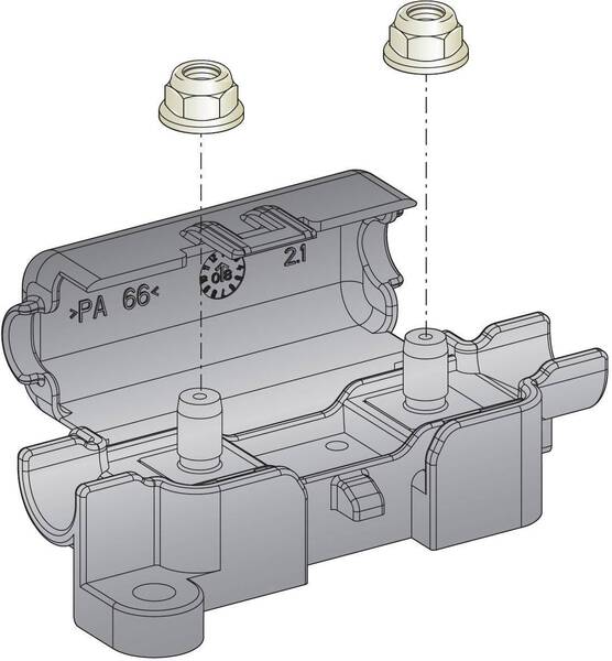 ESKA 1.003600 1.003600 Sicherungshalter Passend für (Sicherungen) Sicherungsstreifen 150 A 32 V/DC 1 St.