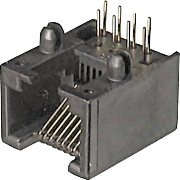 ASSMANN WSW A-20040/LP Modulare Einbaubuchse A-20040/LP Buchse, Einbau horizontal Pole: 4P4C Schwarz 1 St.